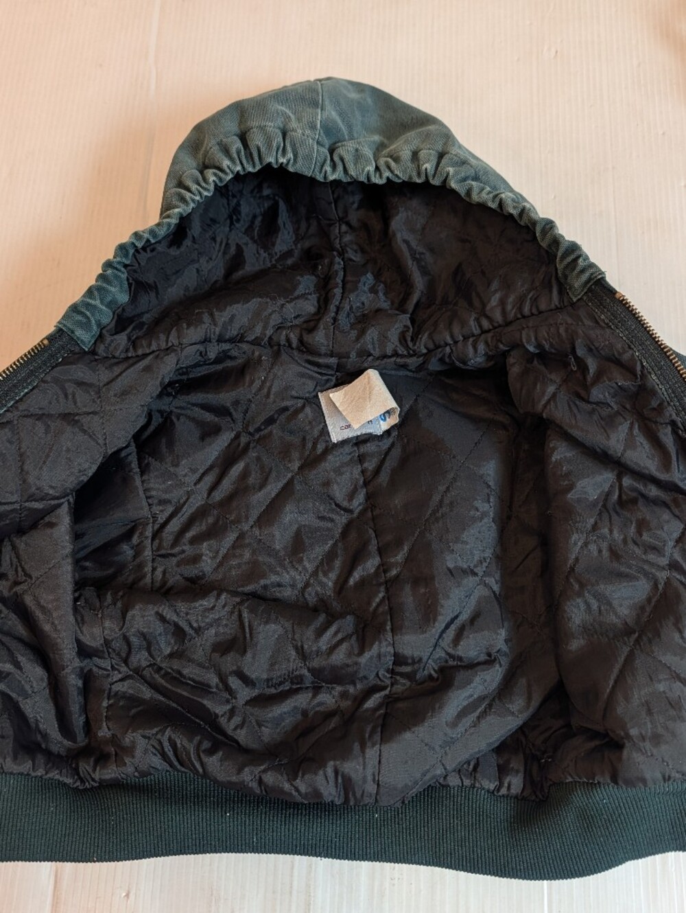 CARHARTT Toddler Teal Hooded Insulated Canvas Duck Coat Size 4T - Picture 9 of 9